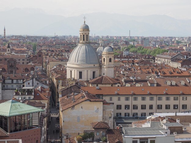 Aerial view of Turin