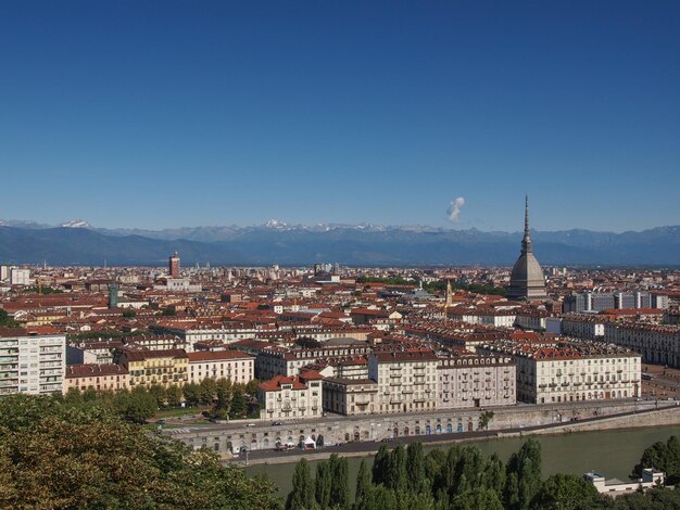 Aerial view of Turin