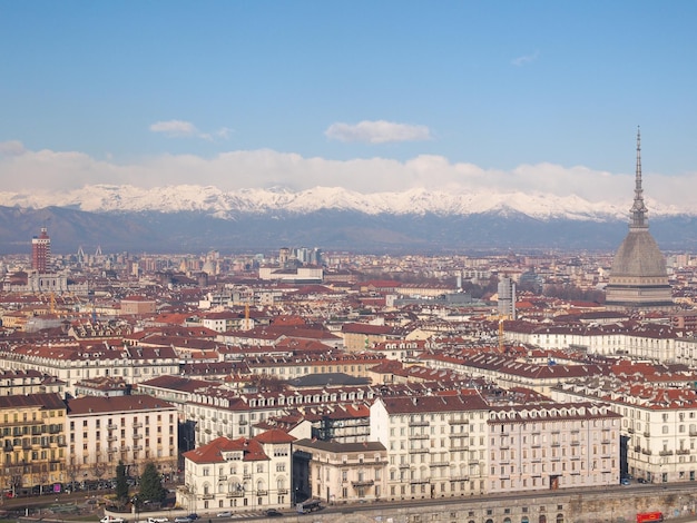 Aerial view of Turin