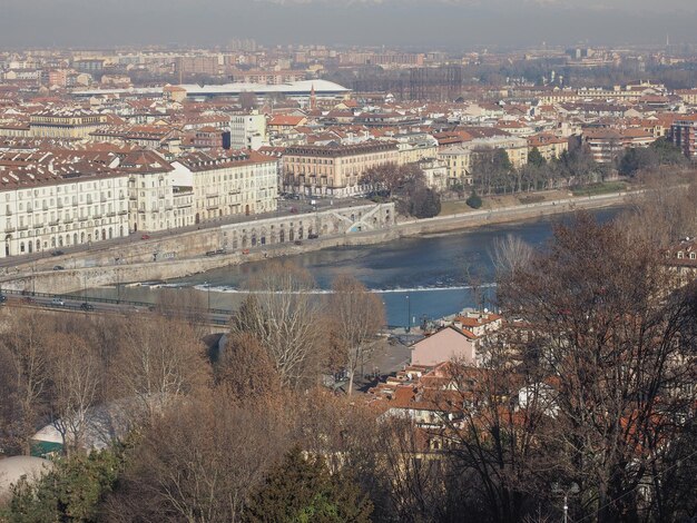 Aerial view of Turin