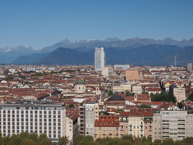 Aerial view of Turin