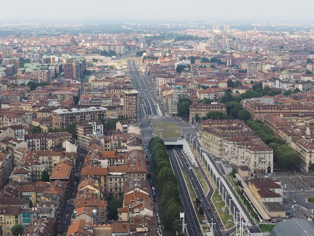 Aerial view of Turin