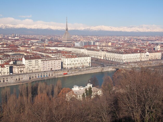 Aerial view of Turin