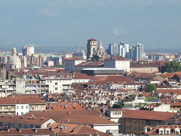 Aerial view of Turin