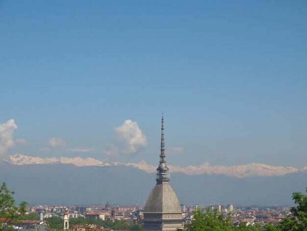 Вид с воздуха на Турин