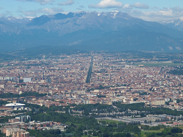 Aerial view of Turin