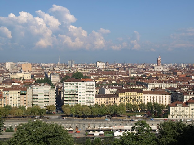 Вид с воздуха на Турин