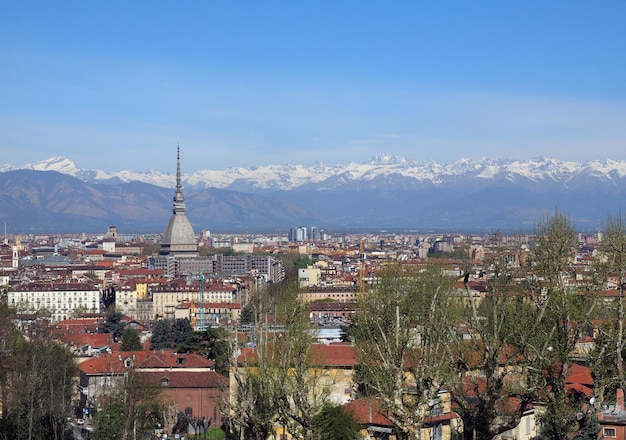 Aerial view of Turin