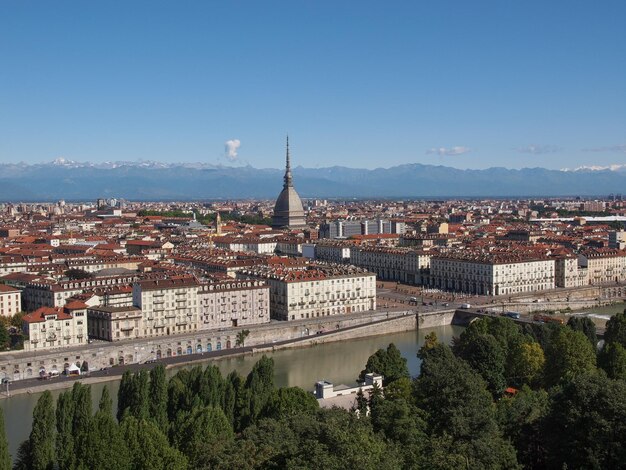 Aerial view of Turin