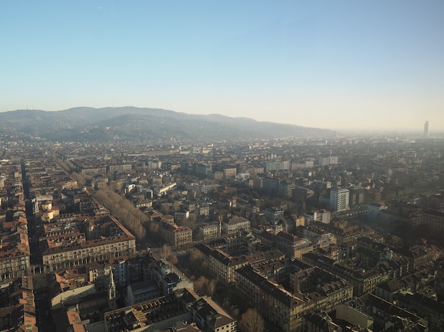 Aerial view of Turin