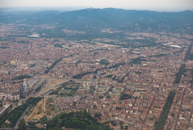 Aerial view of Turin