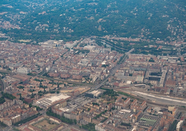 Aerial view of Turin