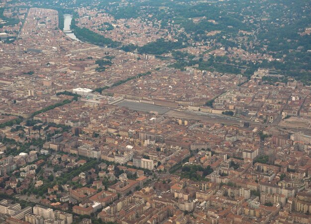 Aerial view of Turin