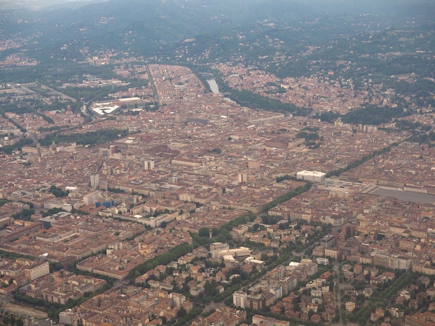 Aerial view of Turin