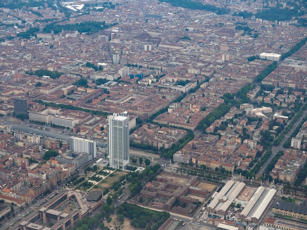 Aerial view of Turin