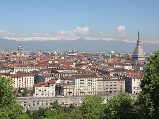 Aerial view of Turin