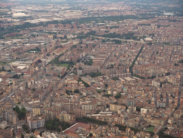 Aerial view of Turin