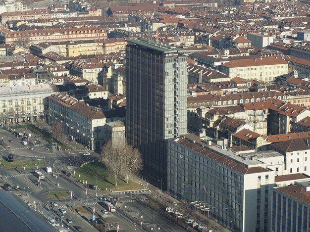 Aerial view of Turin