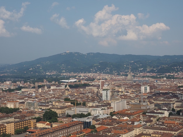 Aerial view of Turin