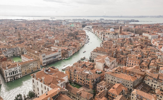 Aerial view of Venice and its Grand canal