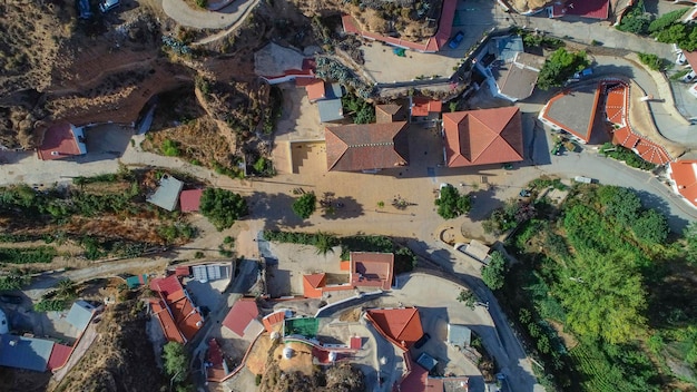 Aerial view of the village of cortes de graena granada