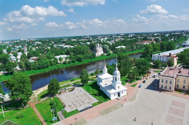 Вид с воздуха Вологда, РОССИЯ