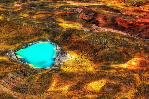 Aerial view of water