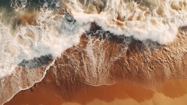 aerial view of waves