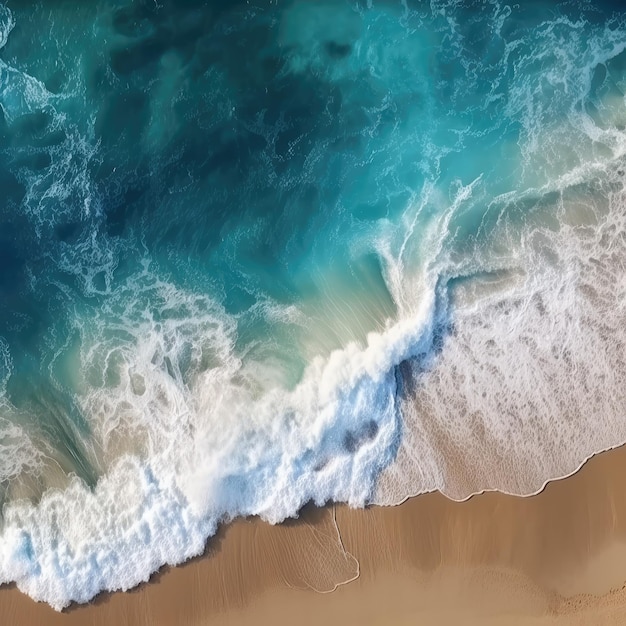 aerial view of waves