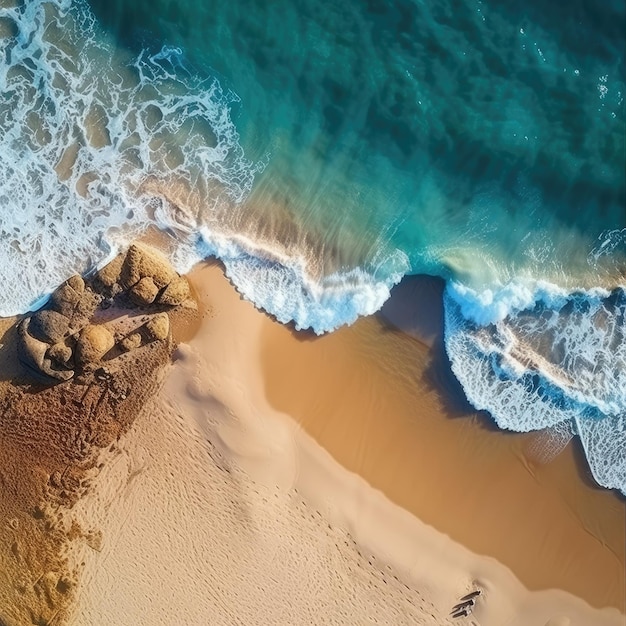 aerial view of waves