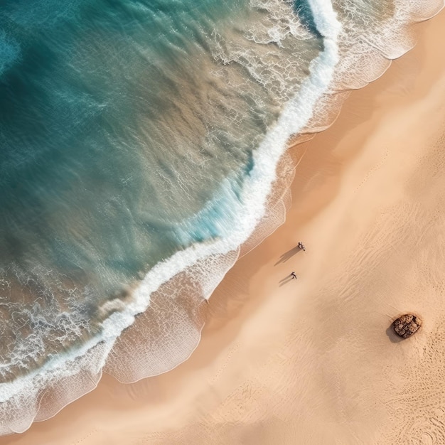 aerial view of waves