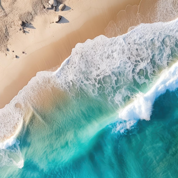 Premium AI Image | aerial view of waves