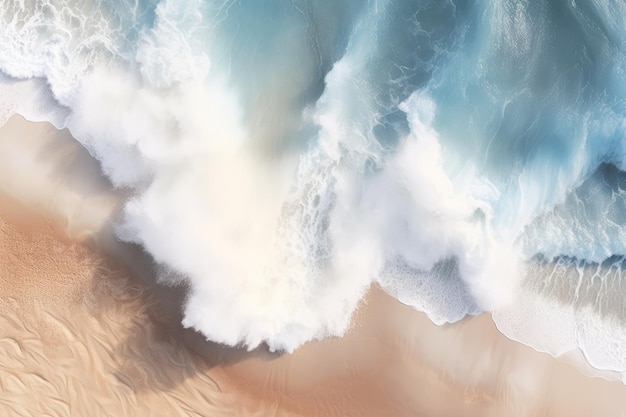 aerial view of waves