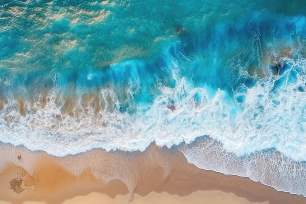 aerial view of waves