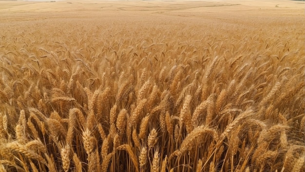 aerial view wheat field