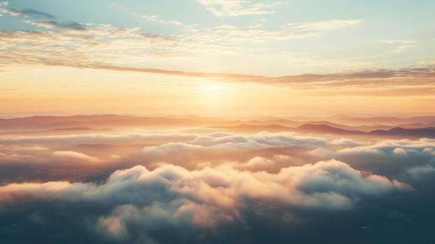 Aerial view White clouds in blue sky Top View from drone Aerial bird's eye Aerial top view