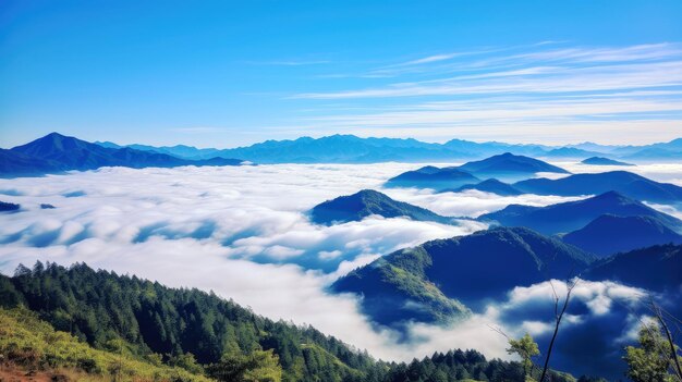 Aerial view white clouds in blue sky top view from drone aerial bird's eye aerial top view