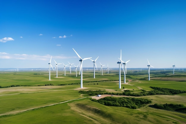 Aerial Wind Farm Spin Generative AI