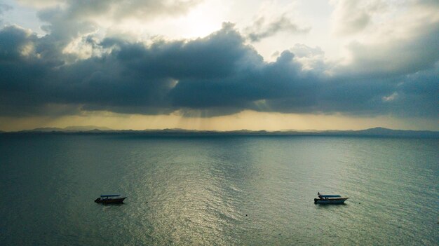 Aeriel view of beautiful scenery tropical sea view