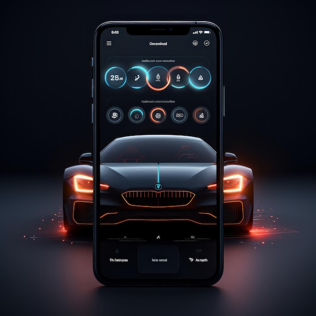 Photo aerogel car dashboard concept