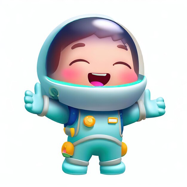 Photo aerosol astronaut with white background