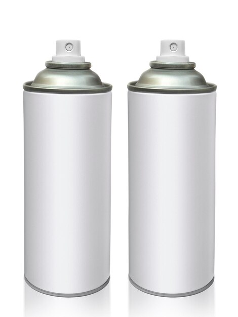 Foto aerosolfles geïsoleerd op witte achtergrond