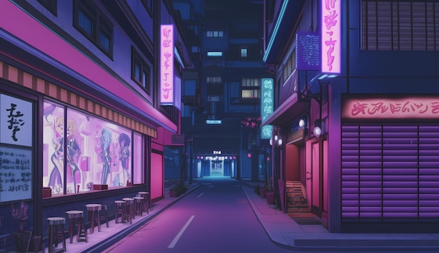 Premium AI Image  aesthetic anime backgrounds 4k high detail