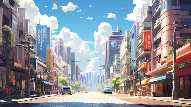 Premium AI Image | aesthetic anime backgrounds 4k high detail