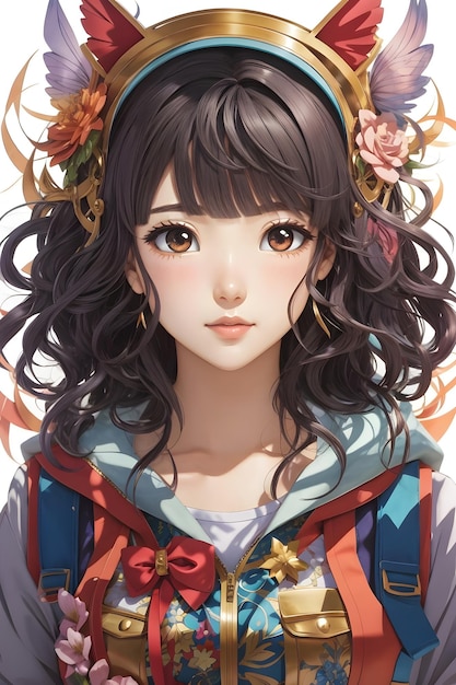 Premium AI Image  Anime kawaii girl generative ai