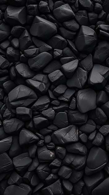 Aesthetic Arranged Black Stones Background