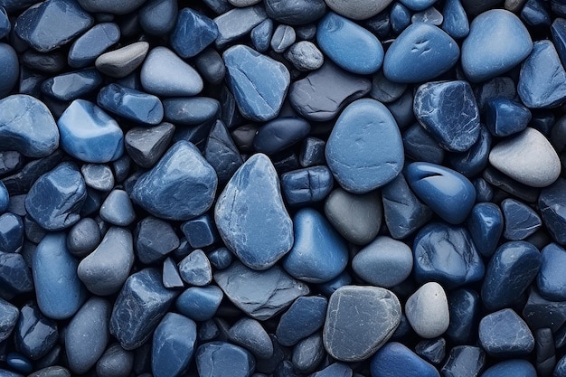 エステティックな配置の青い石の背景