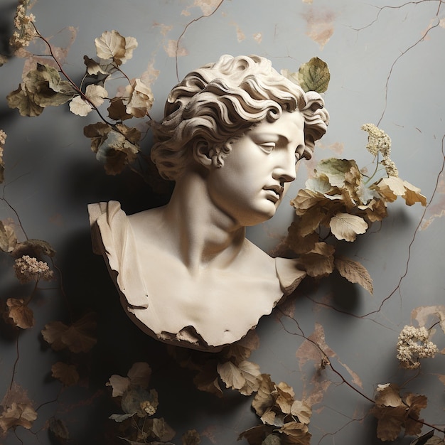 Premium AI Image | Aesthetic background of greek bust