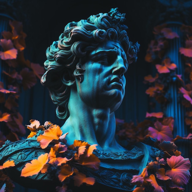 Premium AI Image | Aesthetic background of greek bust