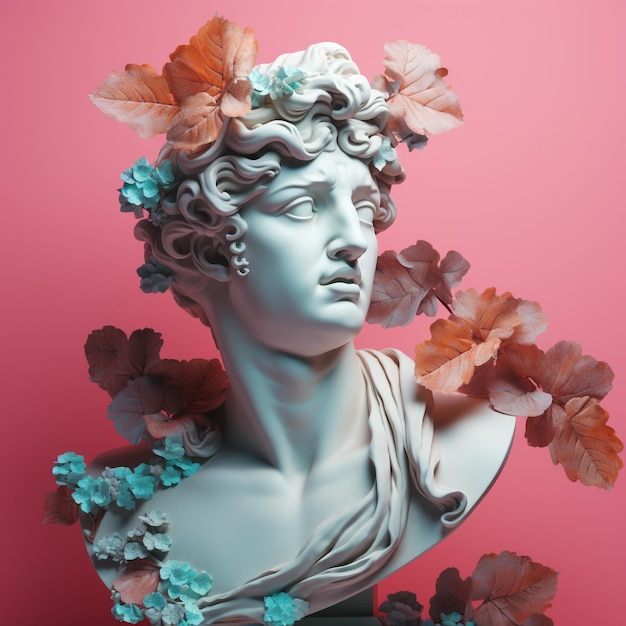 Premium AI Image | Aesthetic background of greek bust